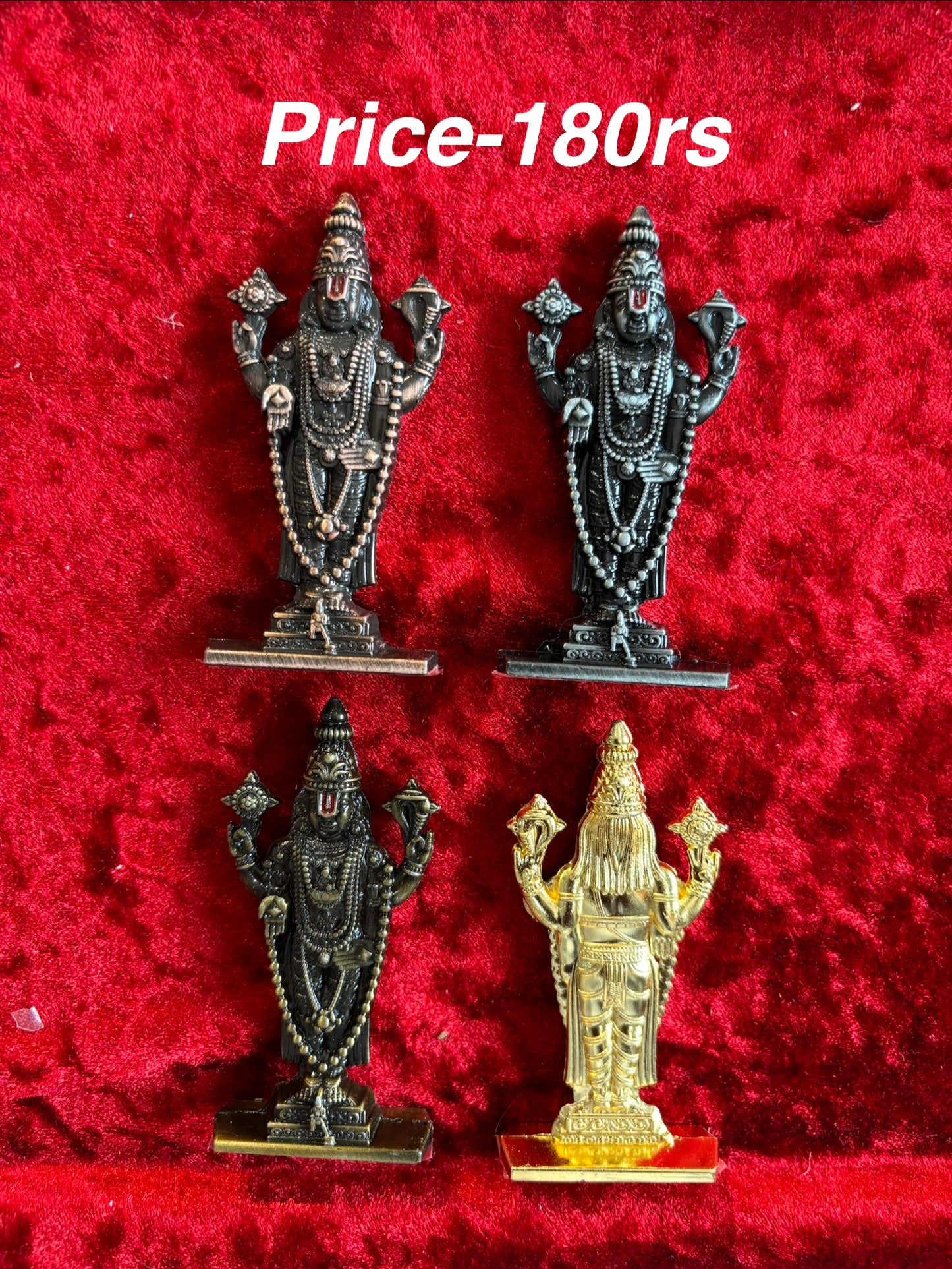 🌟 Double-Sided Small Metal Divine Idols – Perfect for Car Dashboard & Temple