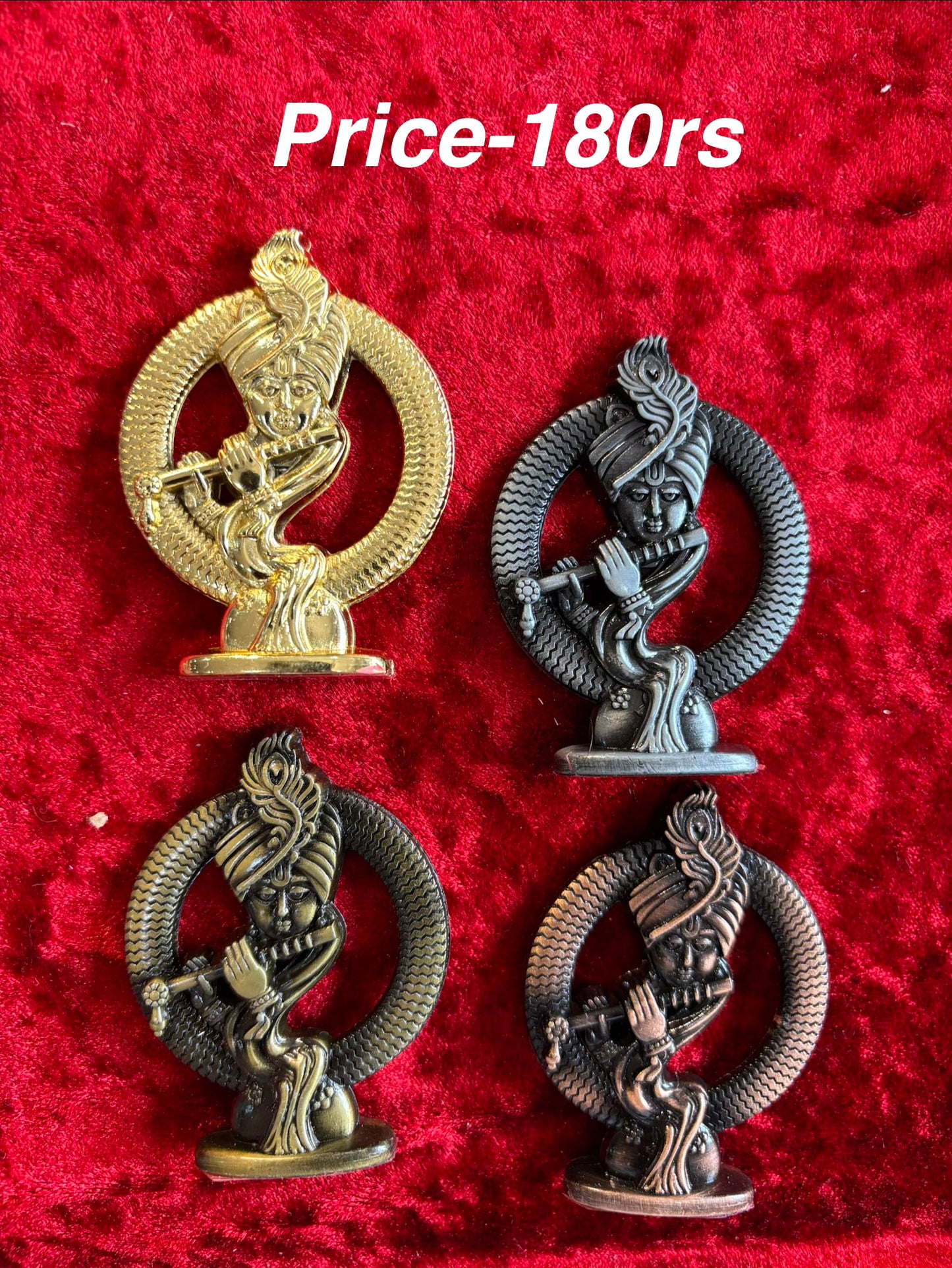 🌟 Double-Sided Small Metal Divine Idols – Perfect for Car Dashboard & Temple 🛕