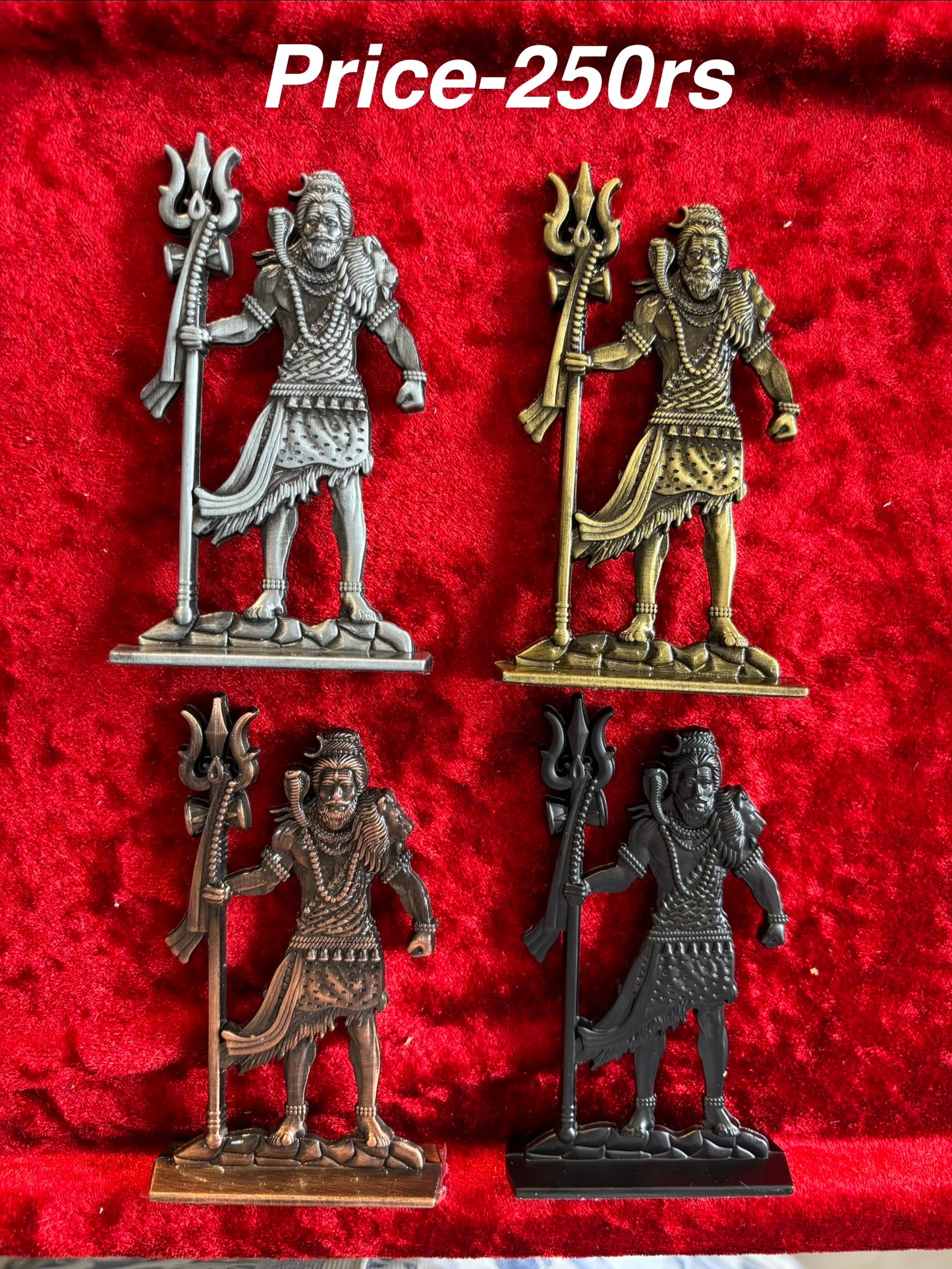 🌟 Double-Sided Small Metal Divine Idols Mahadev – Perfect for Car Dashboard & Temple