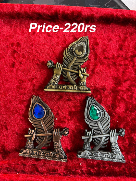 🌟 Double-Sided Small Metal Divine Idols – Perfect for Car Dashboard & Temple