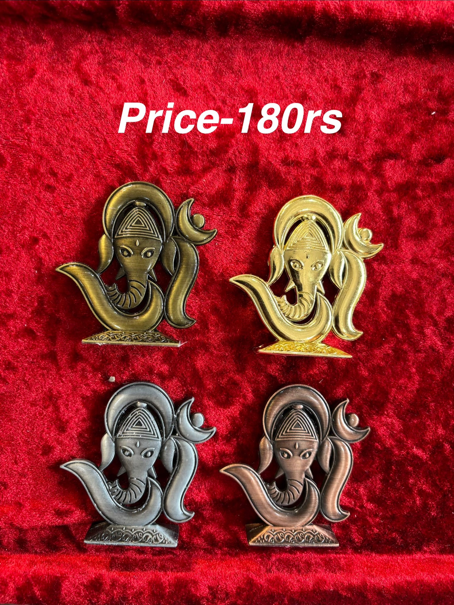 🌟 Double-Sided Small Metal Divine Idols – Perfect for Car Dashboard & Temple