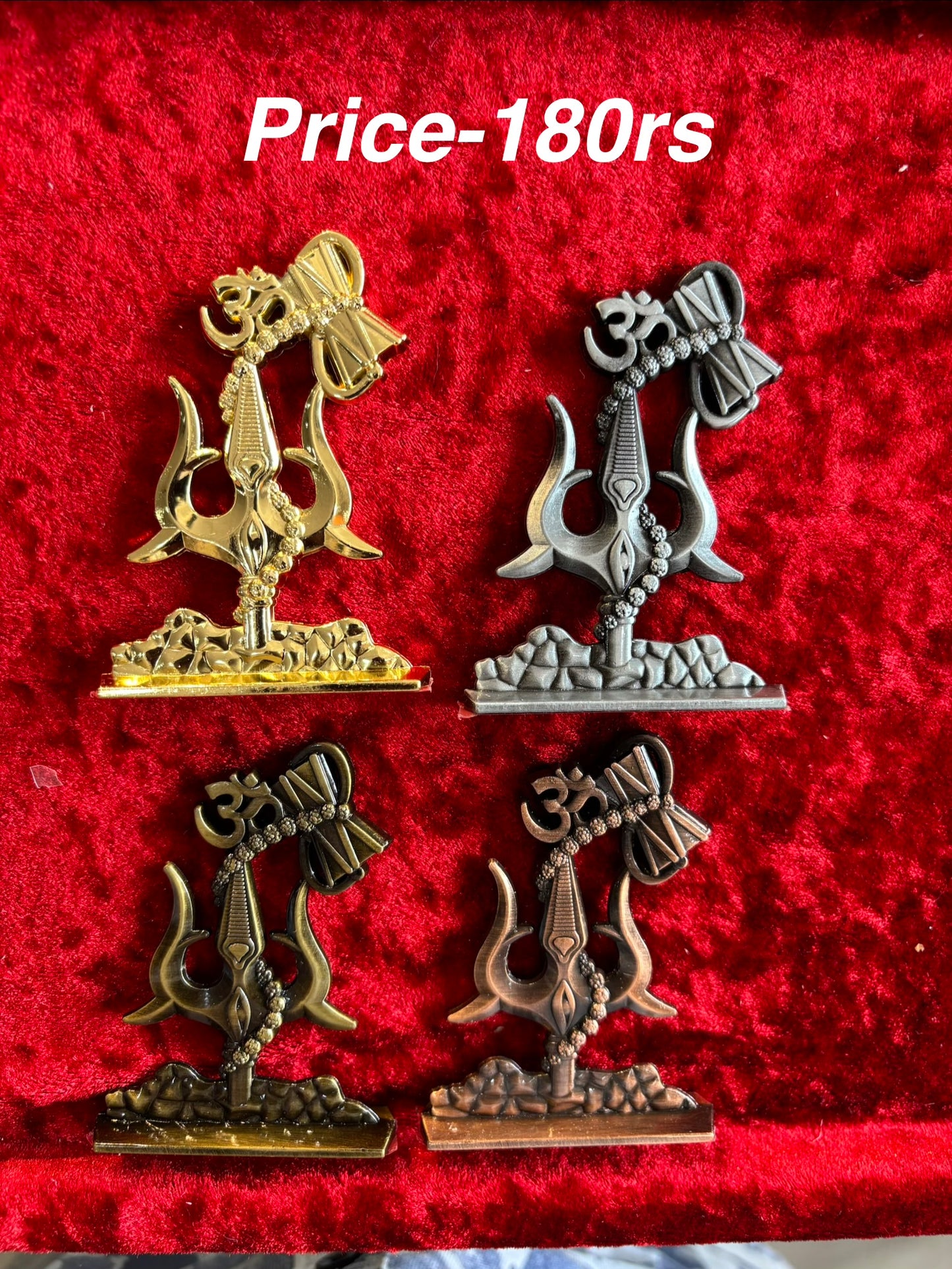 🌟 Double-Sided Small Metal Divine Idols – Perfect for Car Dashboard & Temple