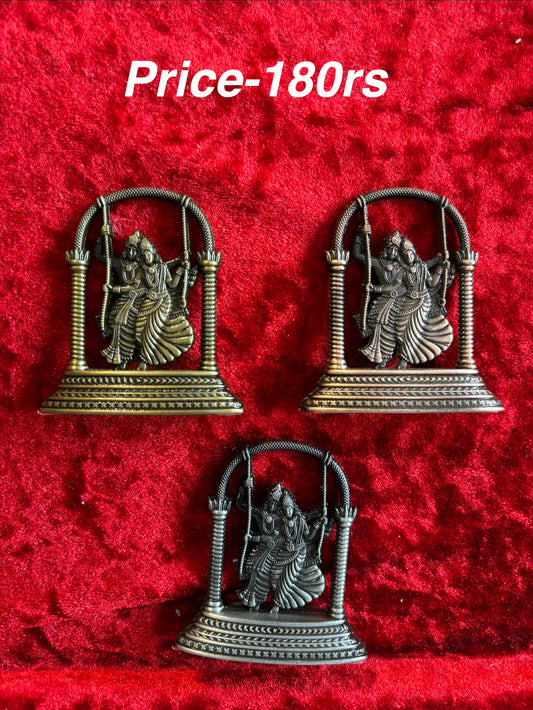 🌟 Double-Sided Small Metal Divine Idols – Perfect for Car Dashboard & Temple