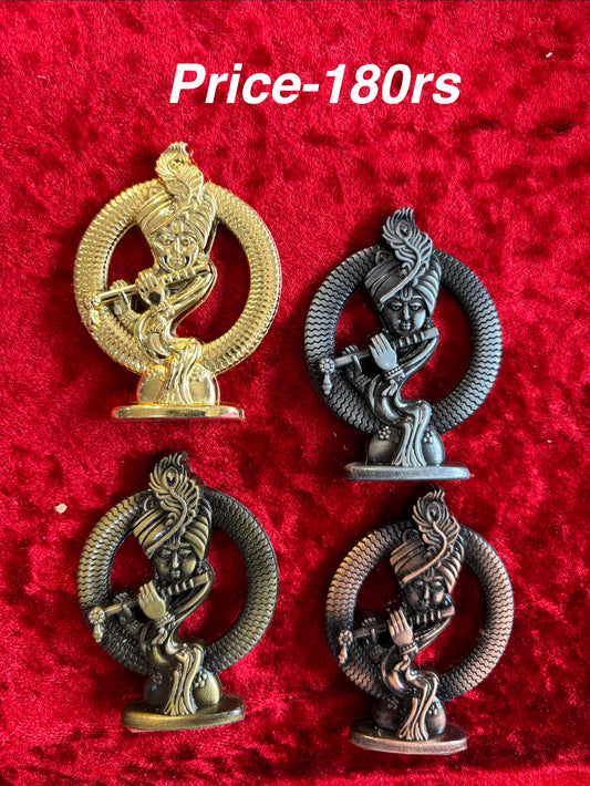 🌟 Double-Sided Small Metal Divine Idols – Perfect for Car Dashboard & Temple 🛕