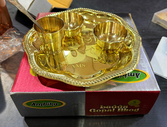 Brass Bhogh Thali Set