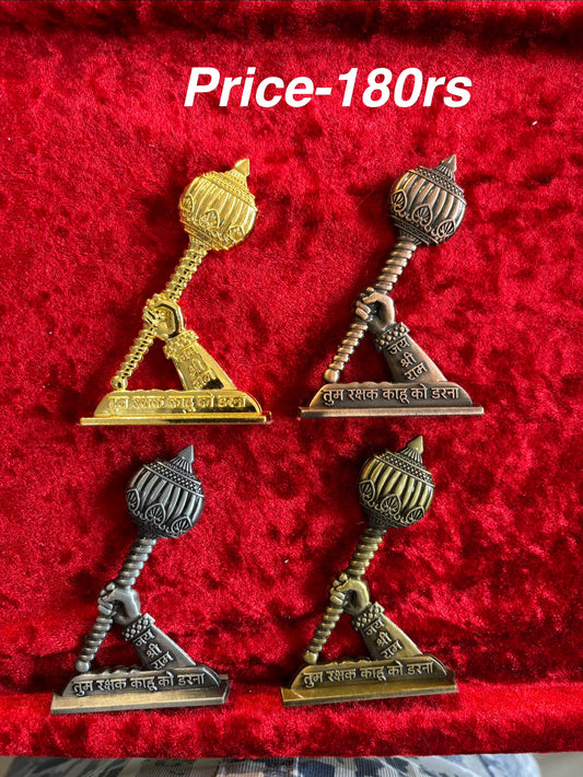🌟 Double-Sided Small Metal Divine Idols – Perfect for Car Dashboard & Temple